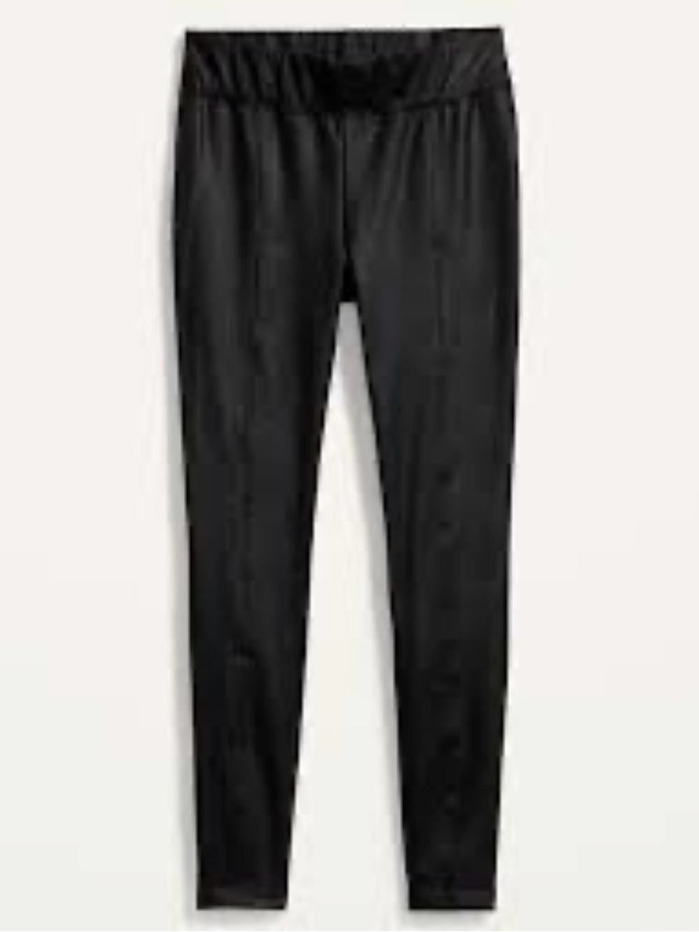 Old Navy Stevie Faux Black Suede Women's Stretch Pull-On Leggings